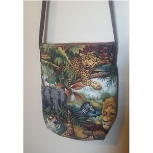 Zoo animal Africa safari print quirky bag